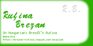 rufina brezan business card